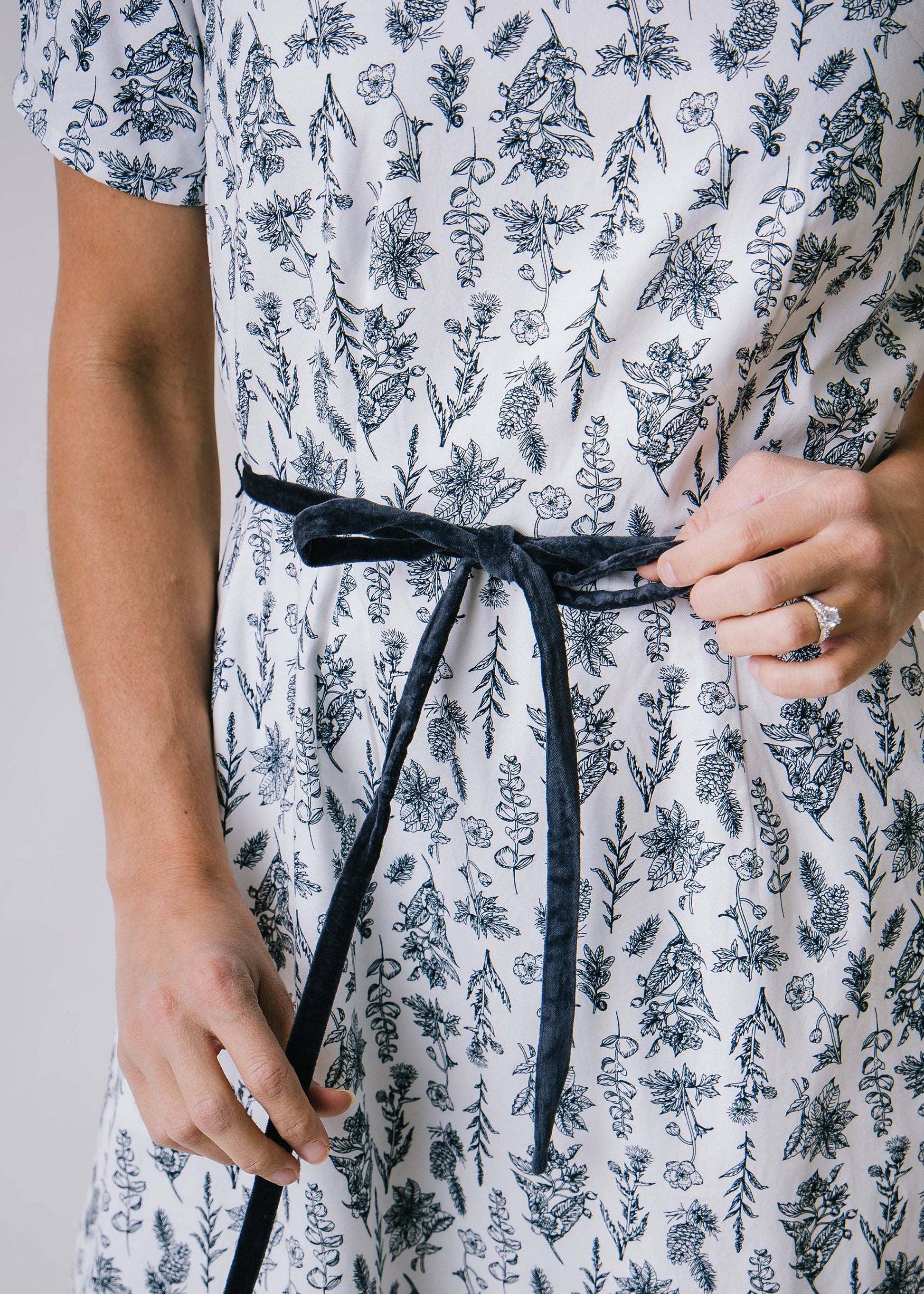 Pleated Sleeve Woven Dress