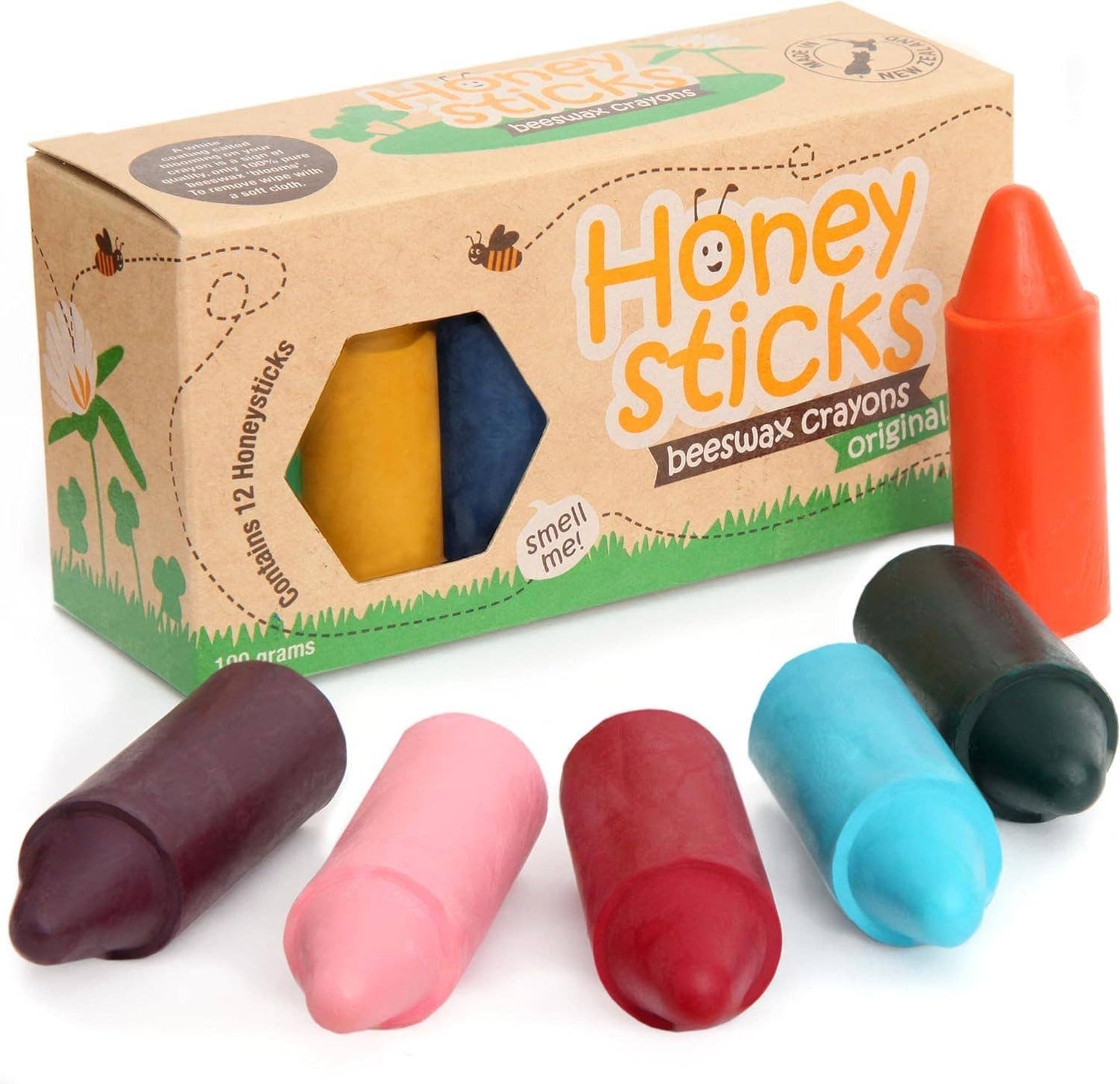 Honeysticks - Honeysticks 100% Pure Beeswax Crayons (12 Pack) - Non-Toxic