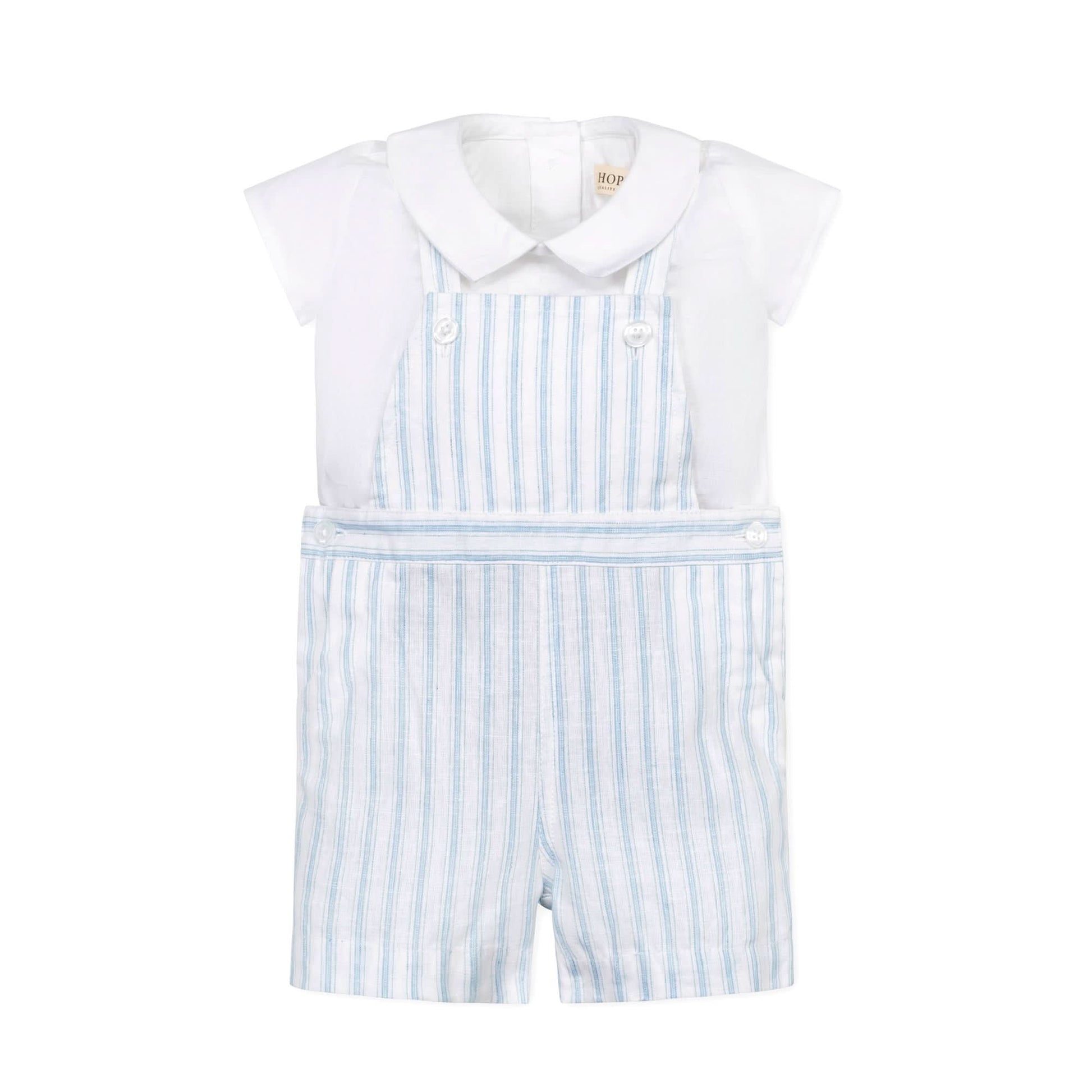 Hope and Henry - Linen Shortie Overall Set