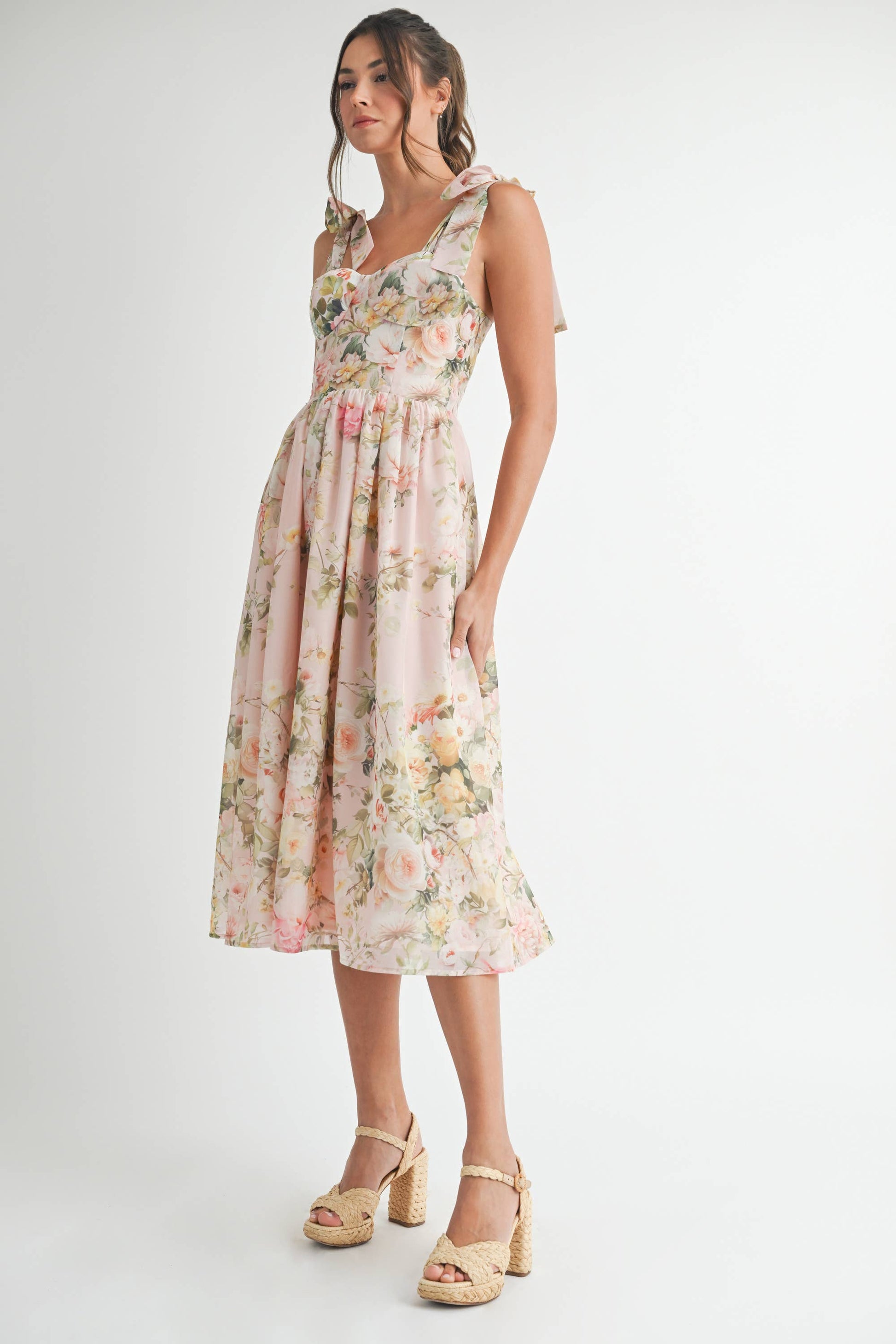 Floral Printed Midi Dress