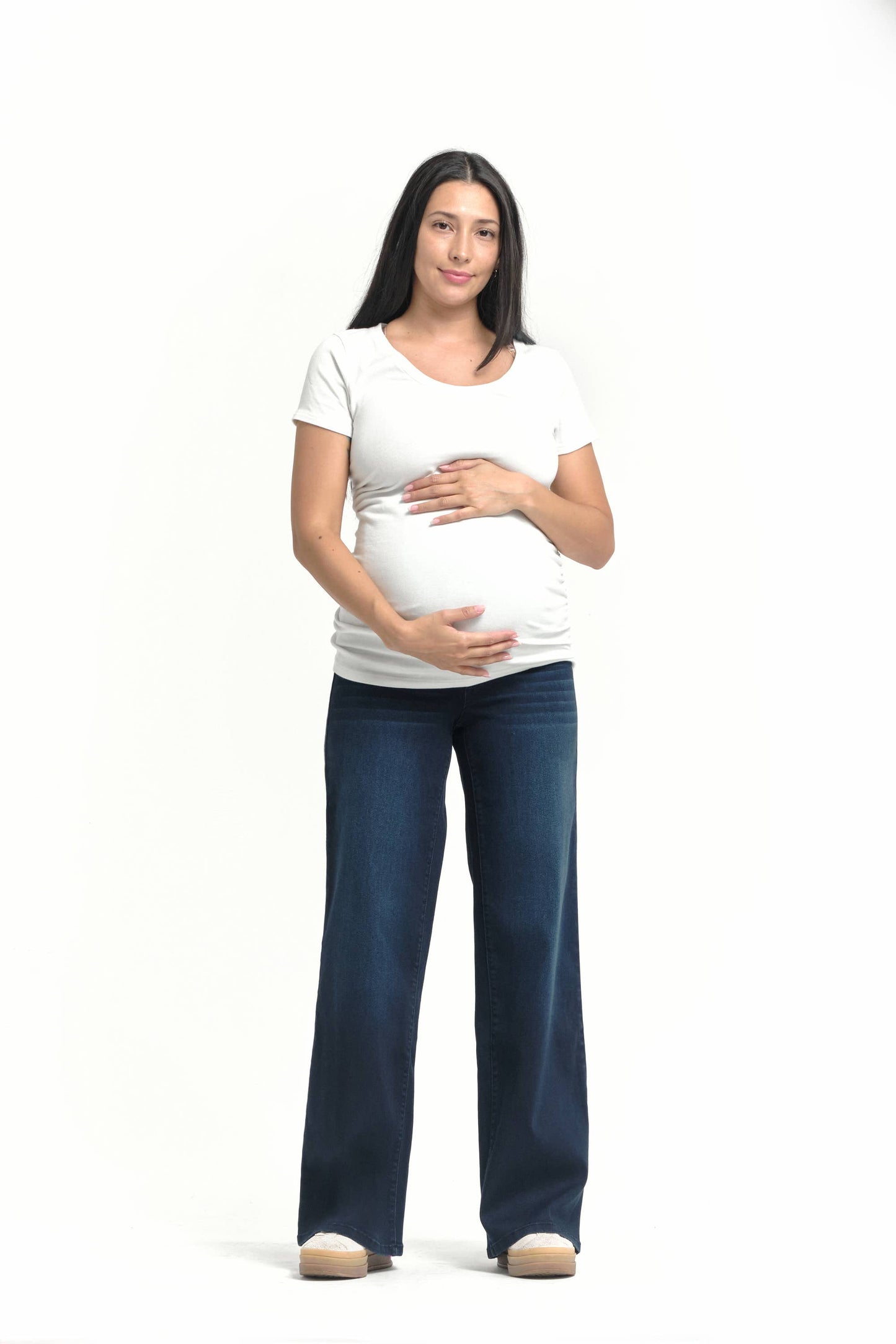 1822 Denim - Maternity 32" Better Butter Wide Leg Jean in Yanique