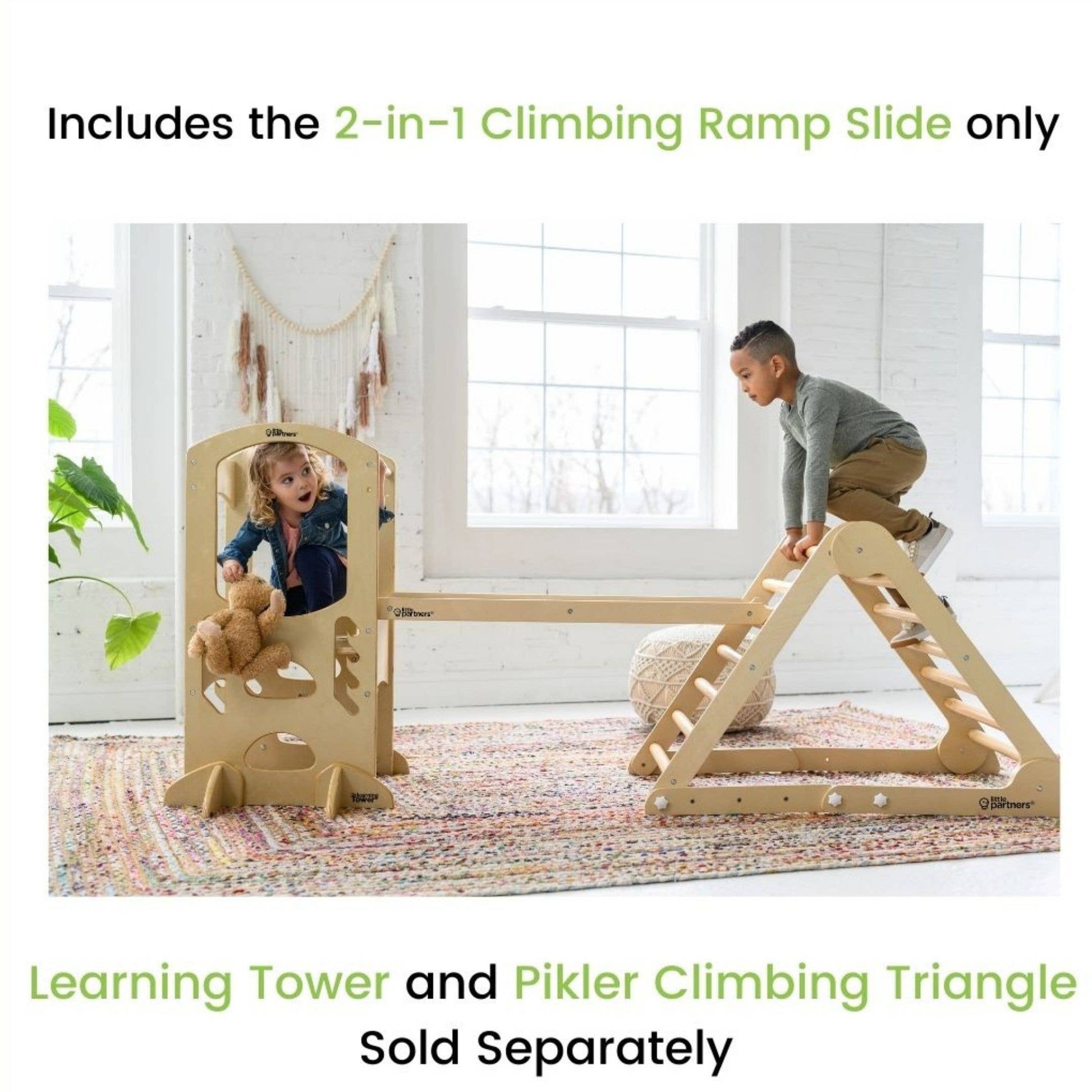 Little Partners - 2-in-1 Climbing Ramp Slide