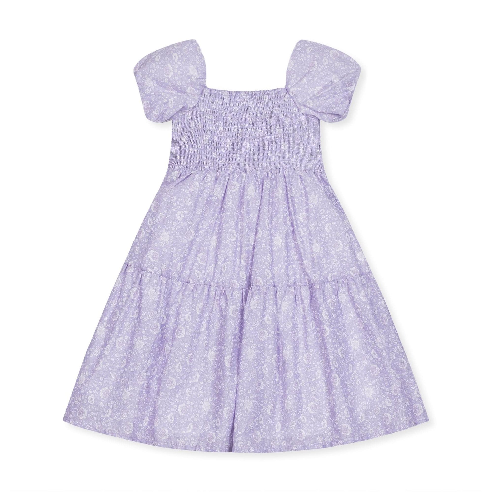Smocked Bubble Sleeve Dress