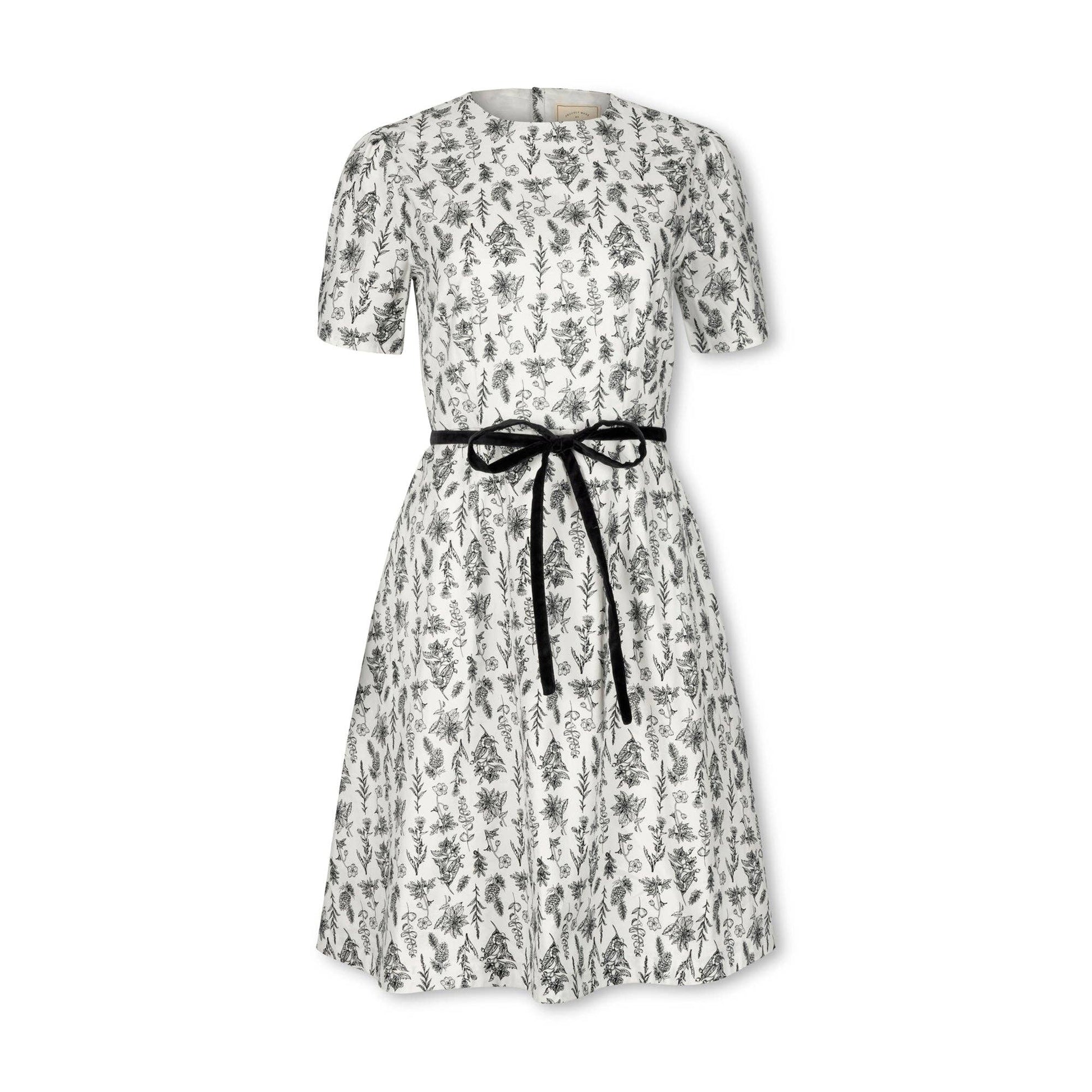 Pleated Sleeve Woven Dress