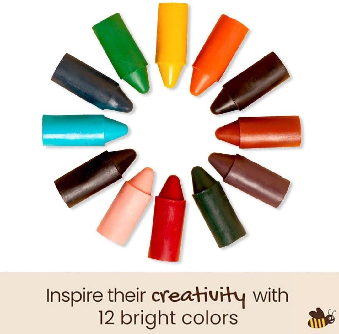 Honeysticks - Honeysticks 100% Pure Beeswax Crayons (12 Pack) - Non-Toxic