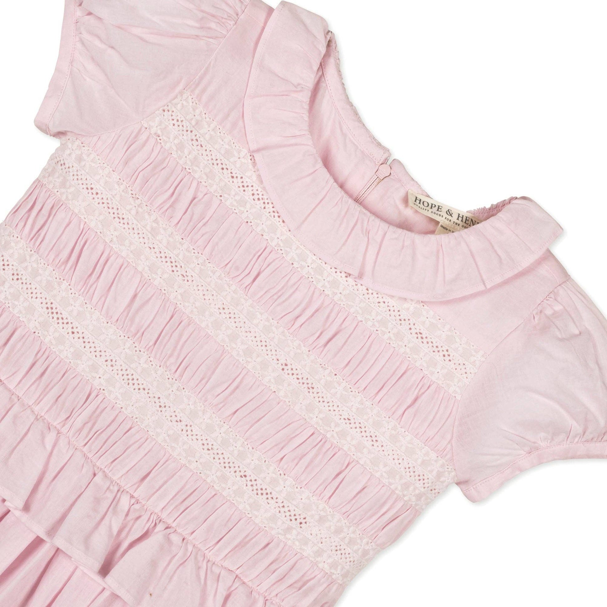 Hope and Henry - Organic Puff Sleeve Smocked Party Dress