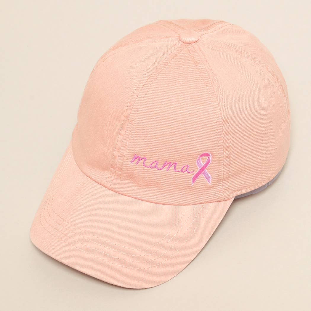 Breast Cancer Awareness Ribbon Baseball Cap