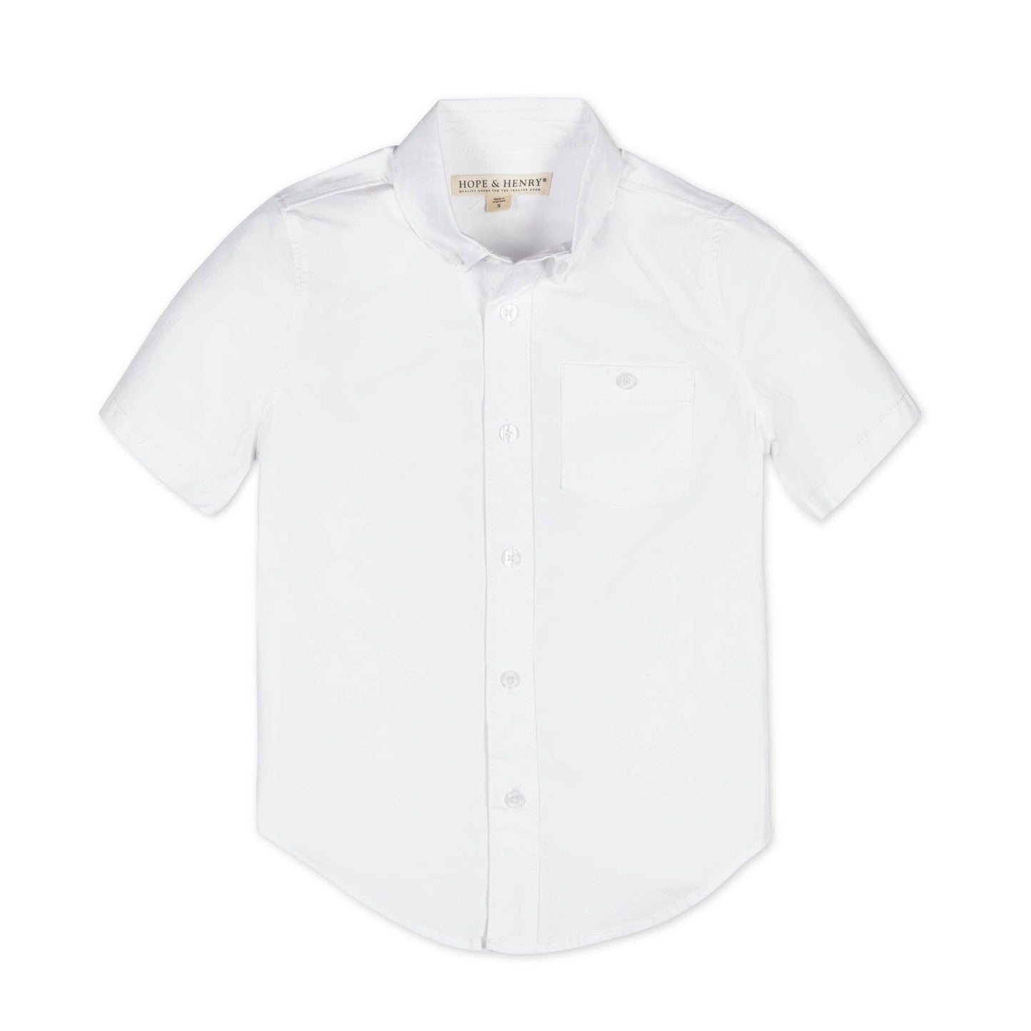 Hope and Henry - Organic Stretch Poplin Short Sleeve Shirt