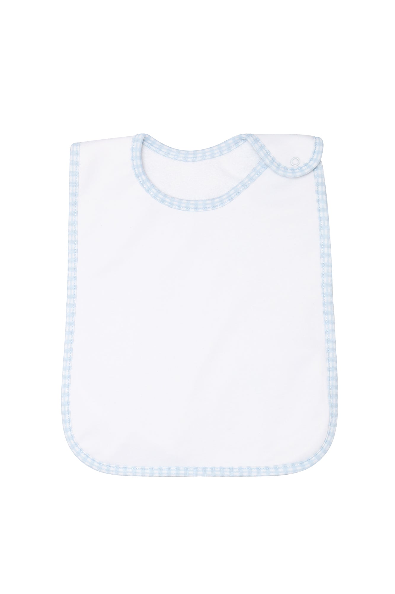 Blue Gingham Feeding Bib