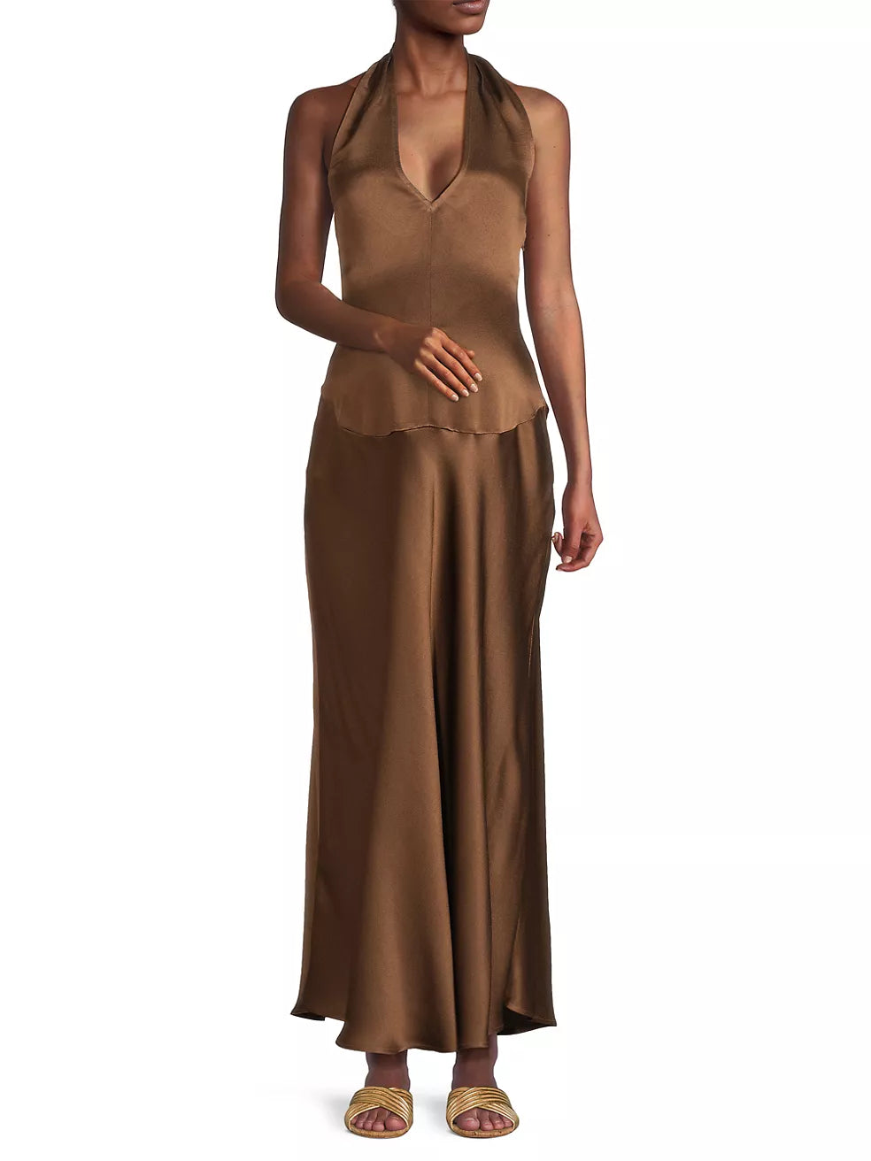 Giselle Satin Halter Dress M Giselle Satin Halter Dress M
