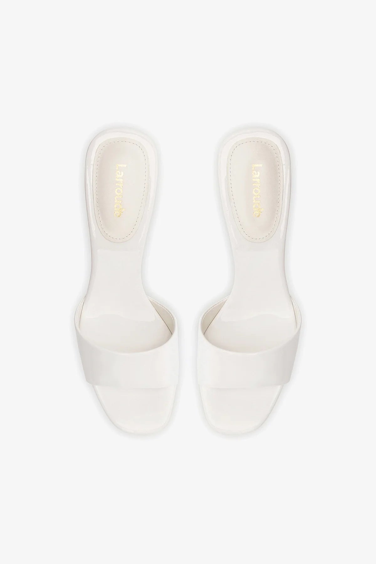 Greta Mule In White Patent Leather