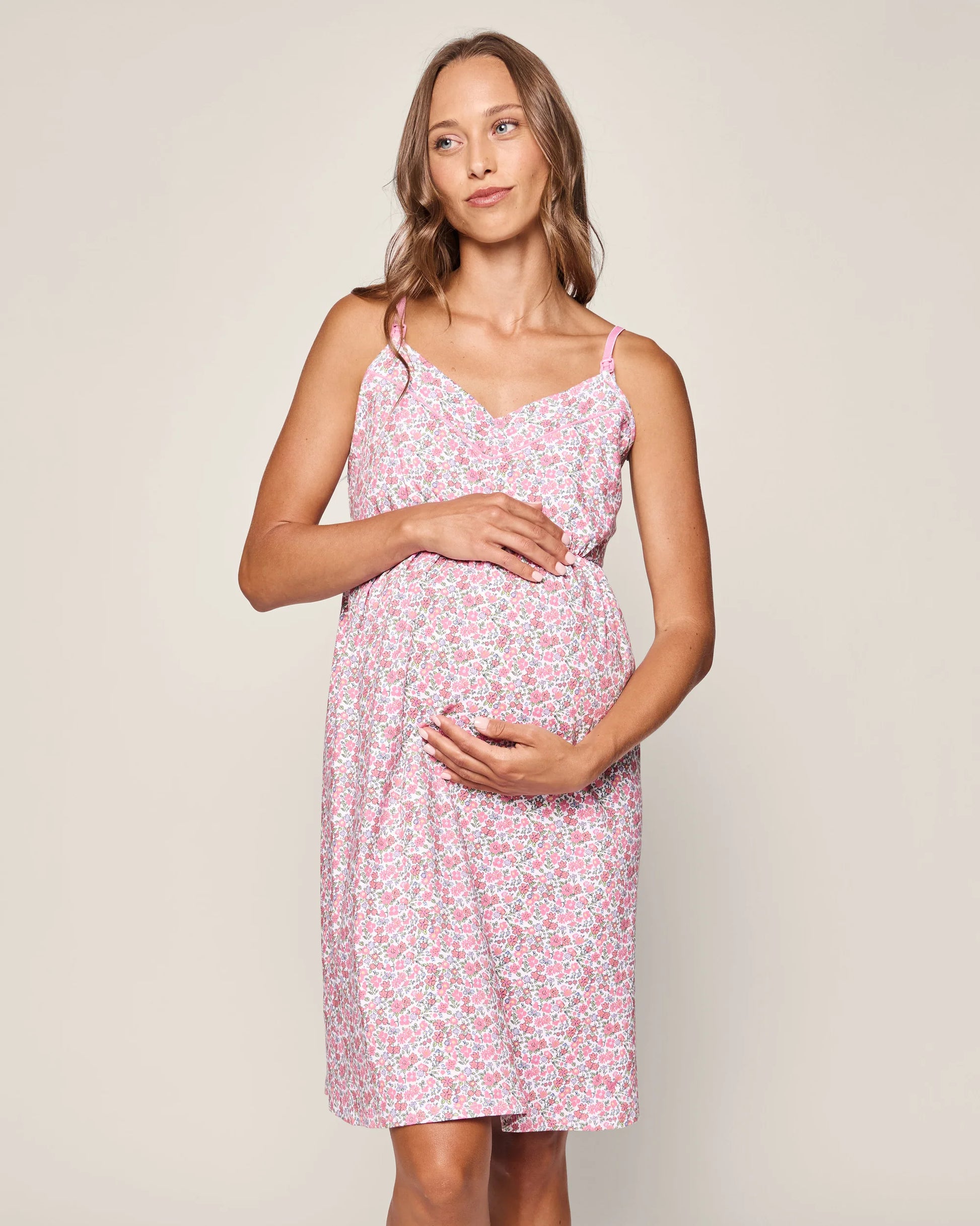 Women's Pima Maternity Nightgown in Fleur de Rose