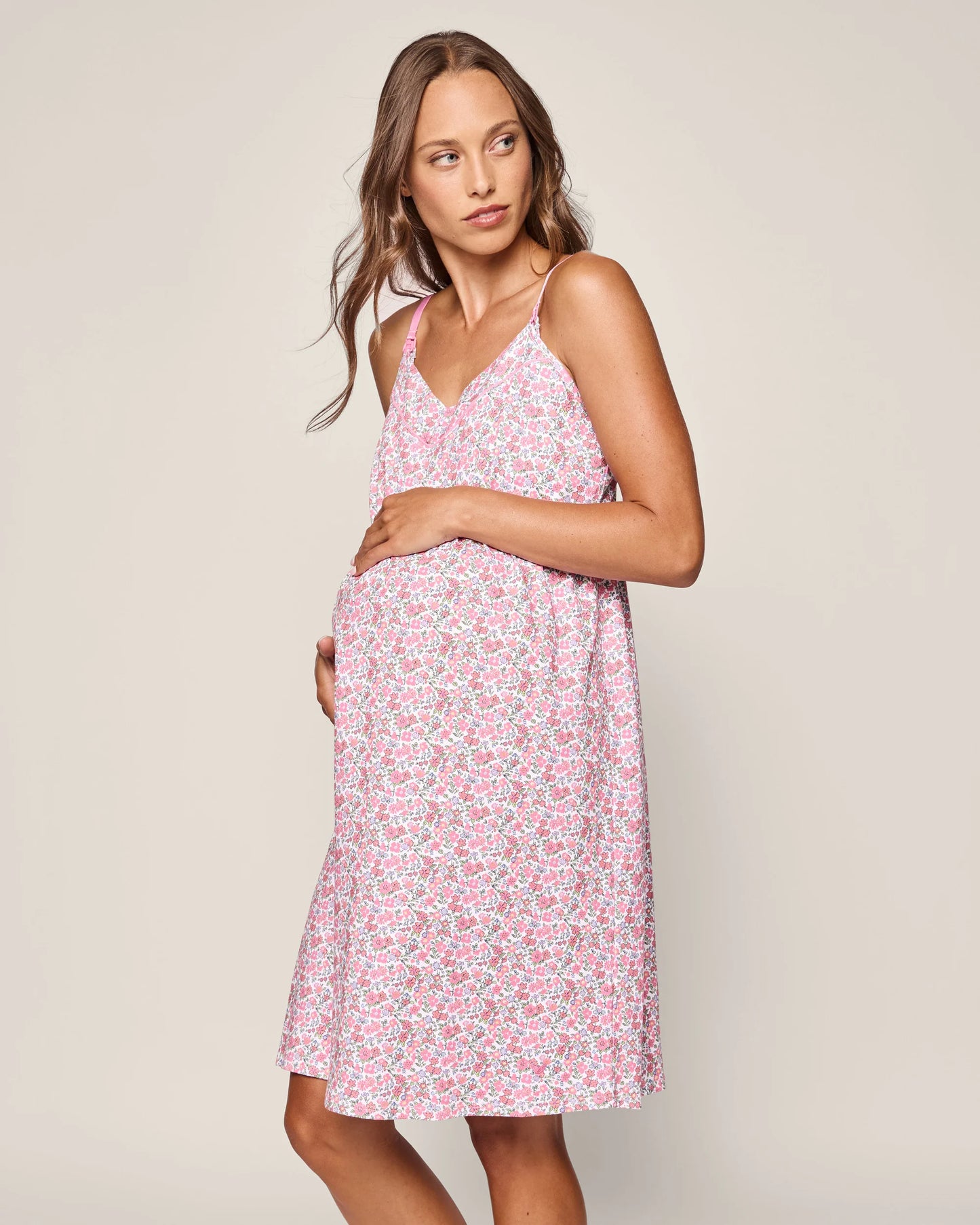 Women's Pima Maternity Nightgown in Fleur de Rose