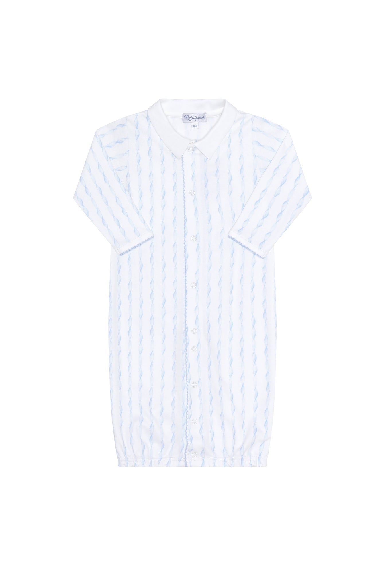 Blue Twirls Converter Gown