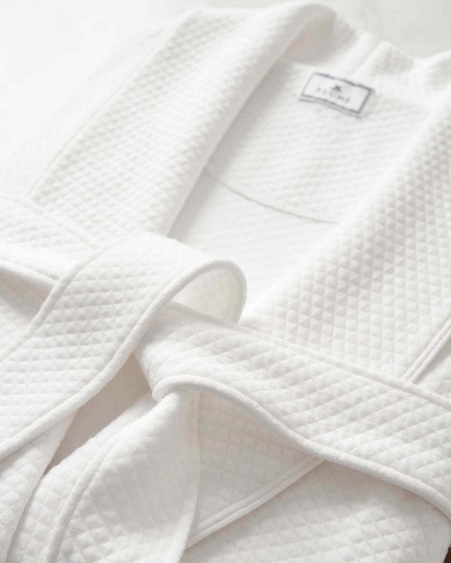 Women's Pima Ophelia Robe in White Jacquard