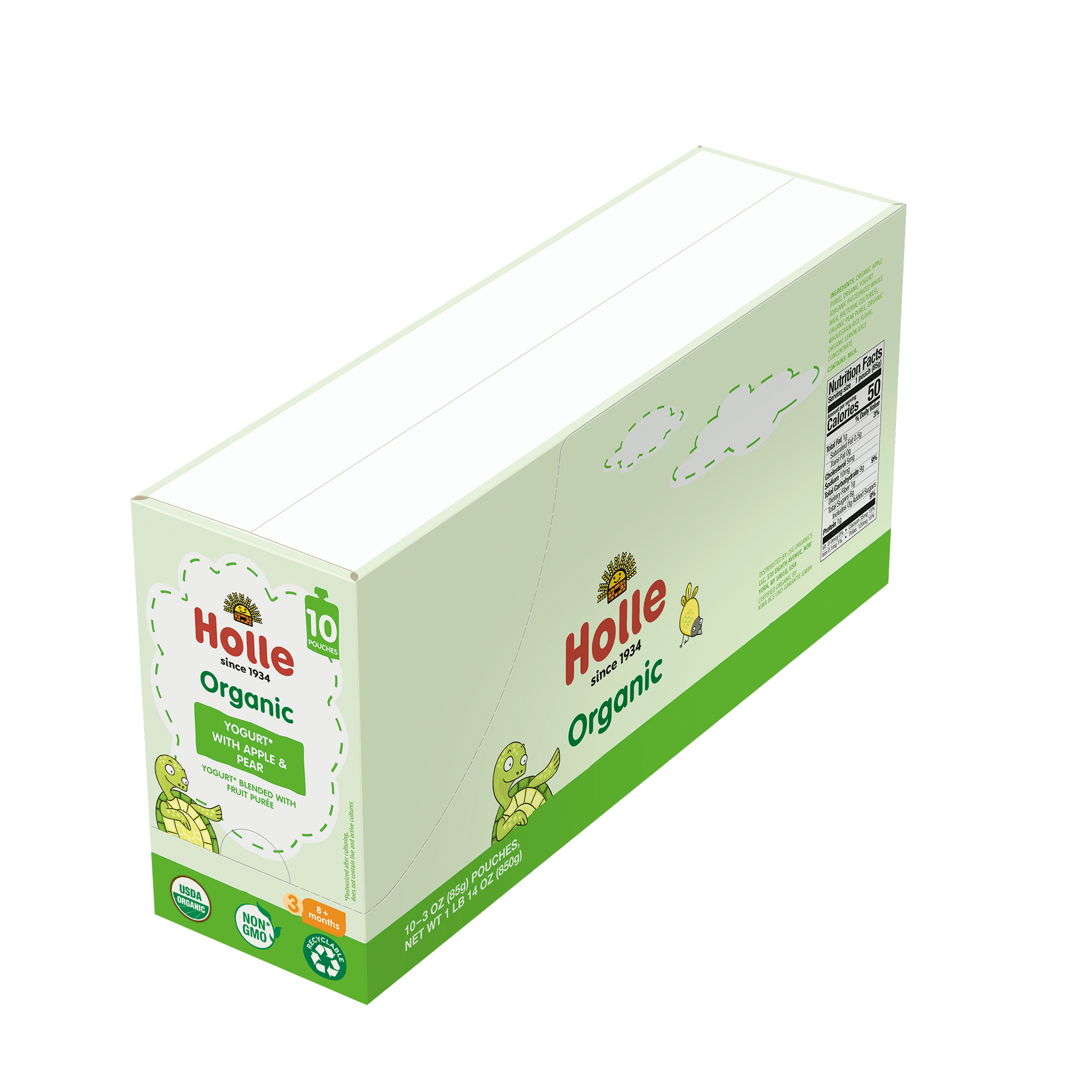 Holle Organic Yogurt Pouches - Apple & Pear