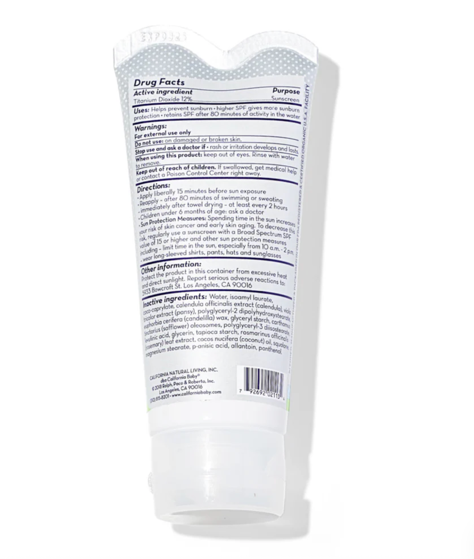 California Baby Broad Spectrum SPF 30+ Sunscreen