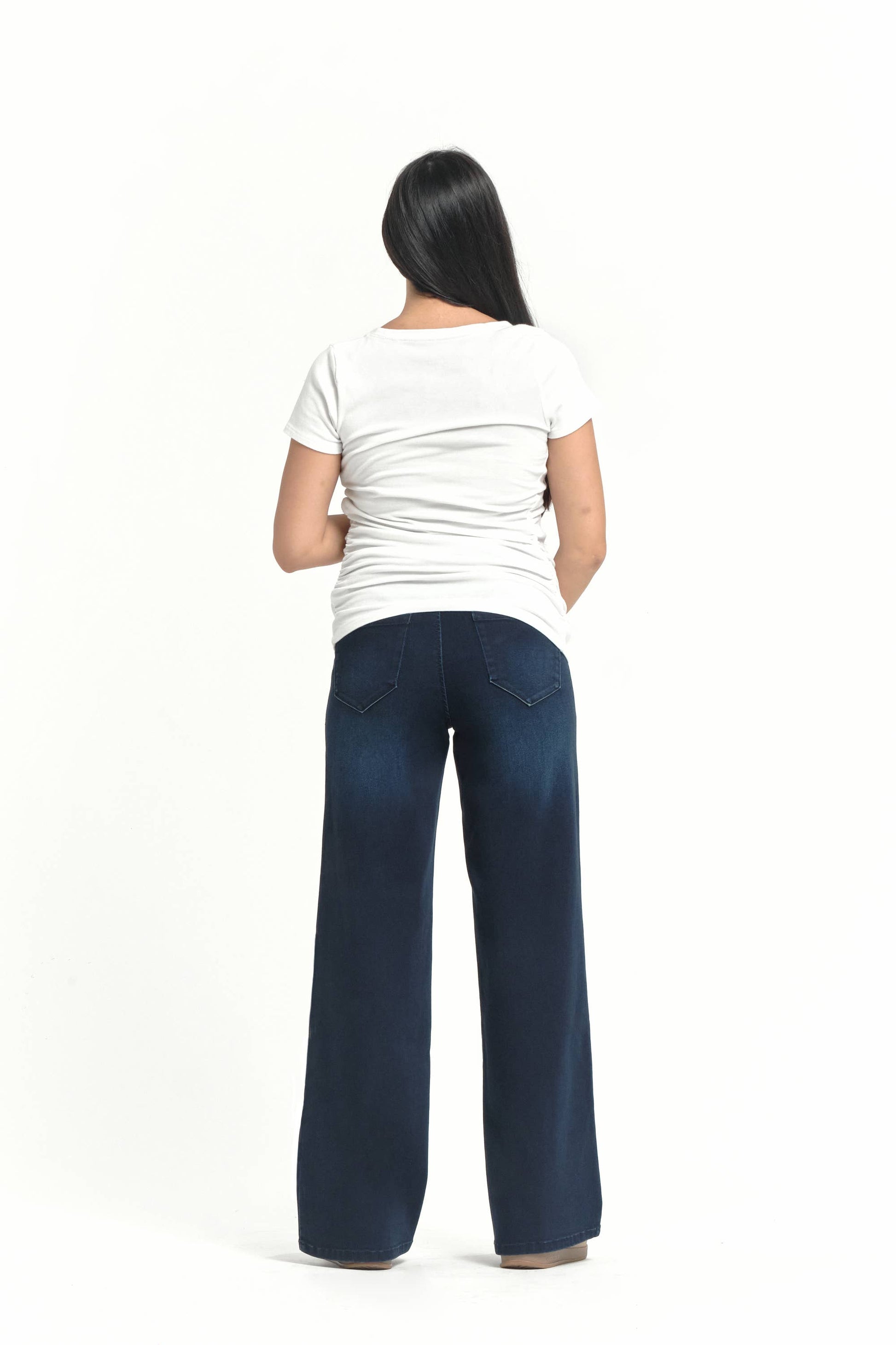 1822 Denim - Maternity 32" Better Butter Wide Leg Jean in Yanique