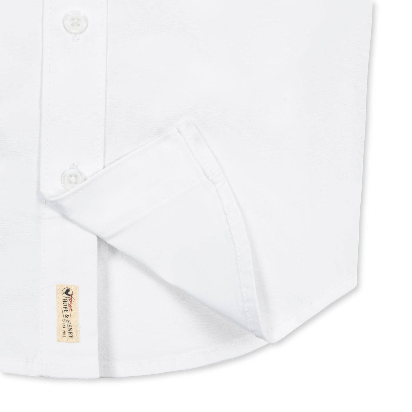 Hope and Henry - Organic Stretch Poplin Short Sleeve Shirt