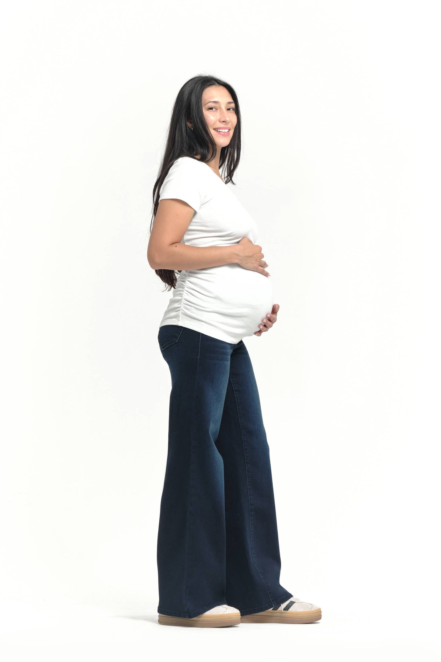 1822 Denim - Maternity 32" Better Butter Wide Leg Jean in Yanique