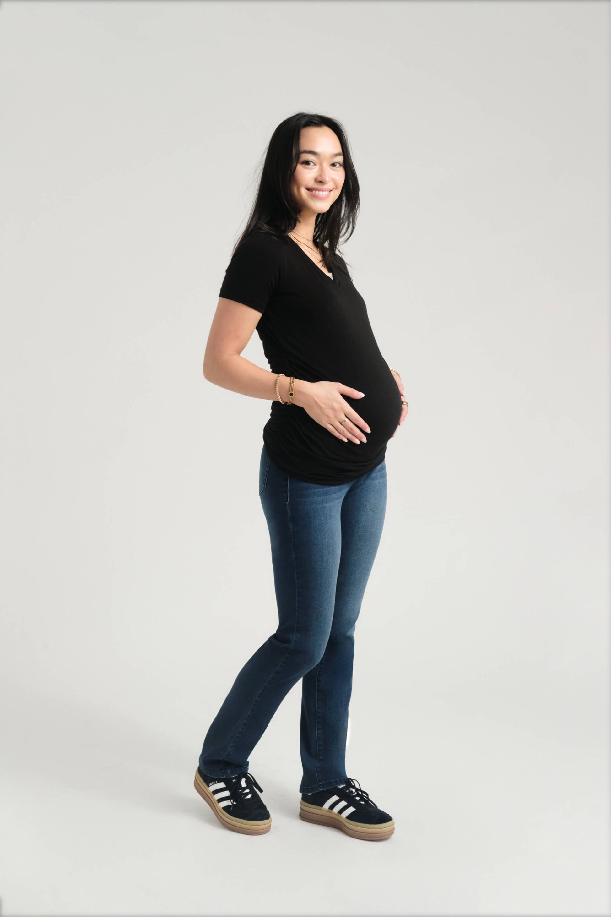 1822 Denim - Maternity 32” Better Butter Slim Straight Jean w/ Bellyband