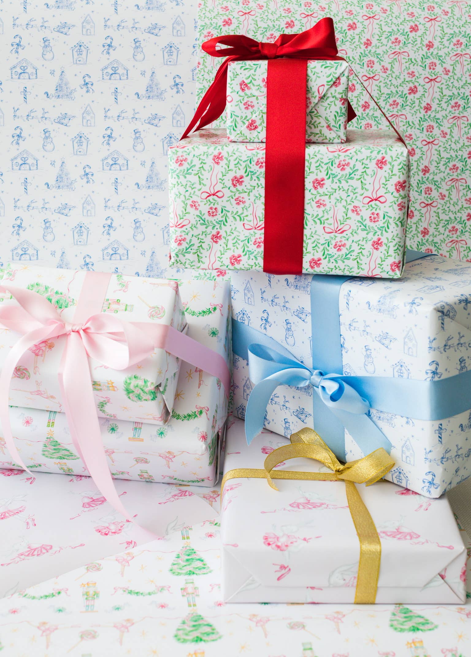 Pearly Gates Designs - Winter Wonderland Toile Wrapping Paper