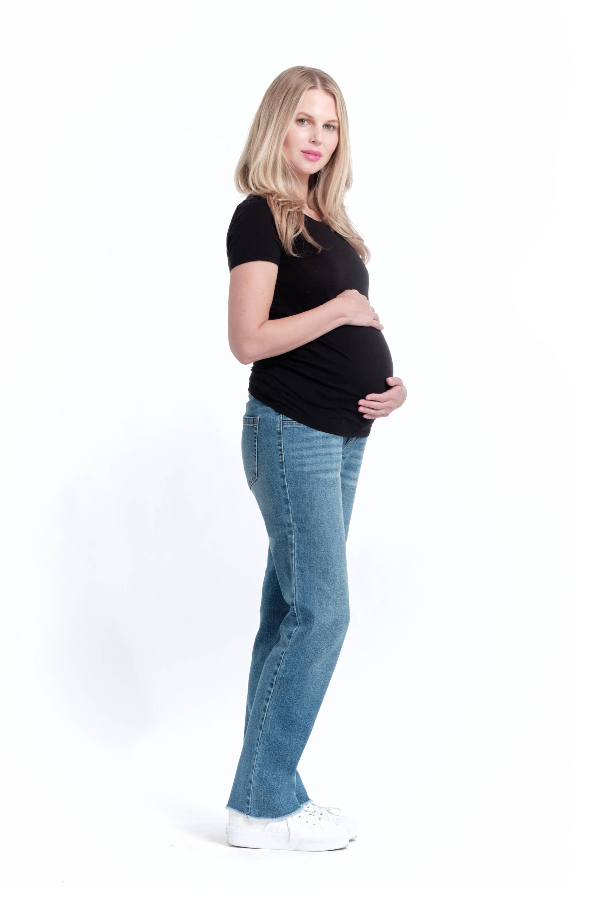 1822 Denim - Maternity 32” Relaxed Straight Leg Jean w/ Bellyband- Samuel