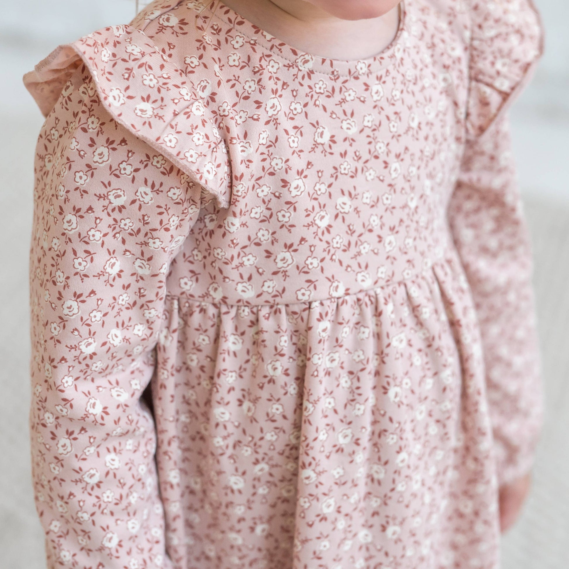 Colored Organics - Mika Ruffle Long Sleeve Dress