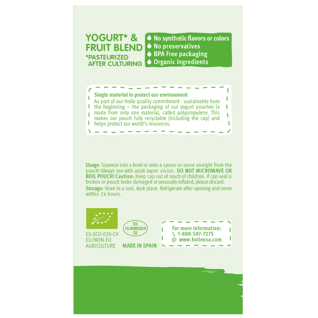 Holle Organic Yogurt Pouches - Apple & Pear