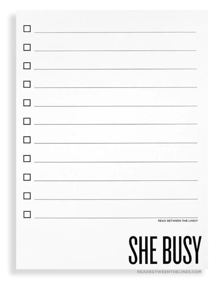 She Busy Notepad