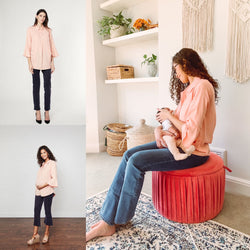 Image of Olivia Shirt: Maternity workwear perfect for pumping and nursing moms [On Sale] $140