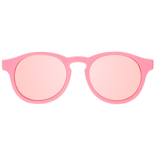 Babiators - Pink Polarized Keyhole Kids Sunglasses with Mirrored Lens: