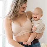 Signature Sublime® Contour Hands-Free Pumping & Nursing Bra | Beige