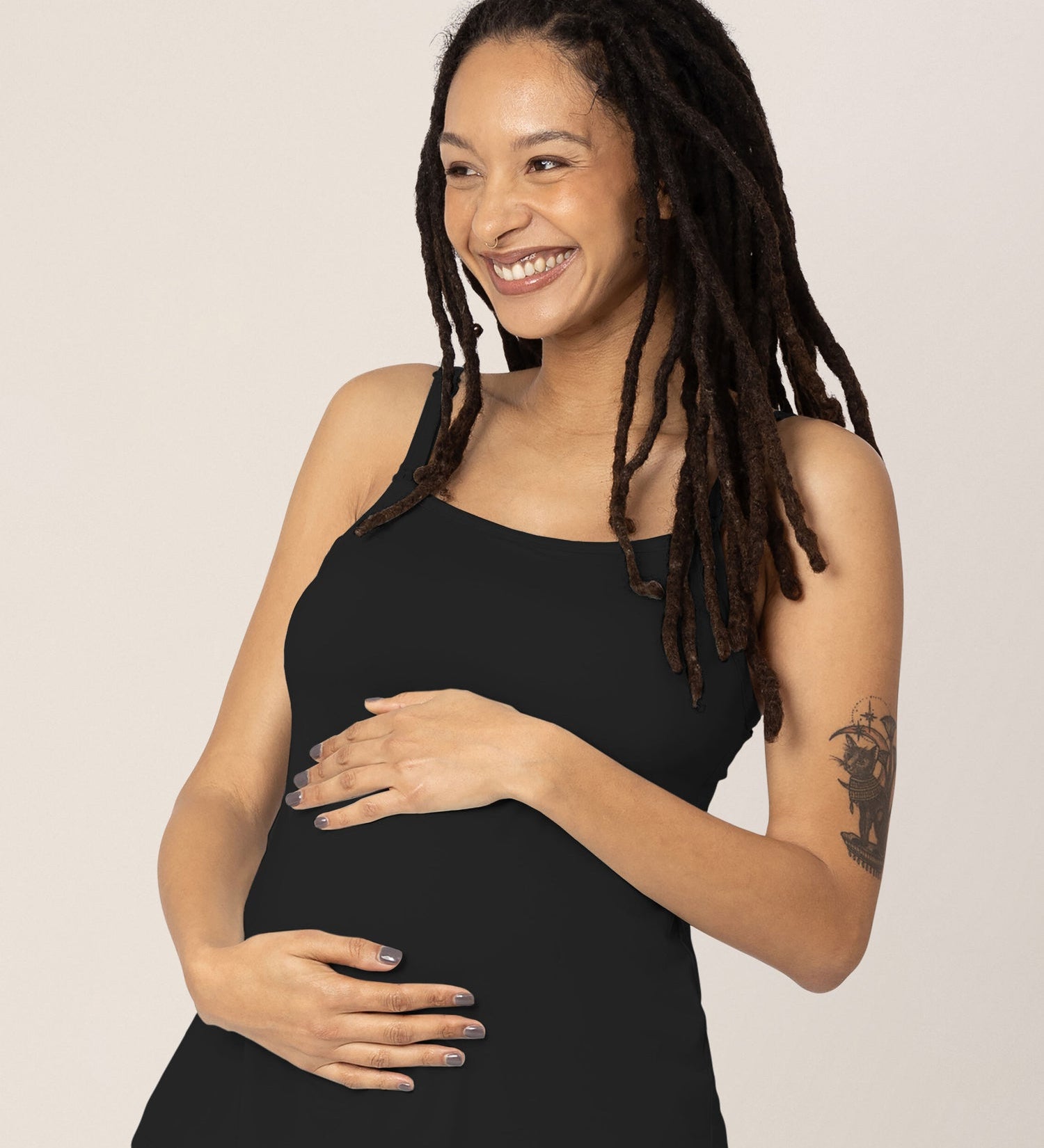 Bamboo Lounge Around Nursing Tank | Black