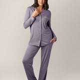 Clea Bamboo Long Sleeve Pajama Set | Granite