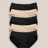 Under-the-Bump Bikini Underwear Pack | Low Rise Style - Neutrals