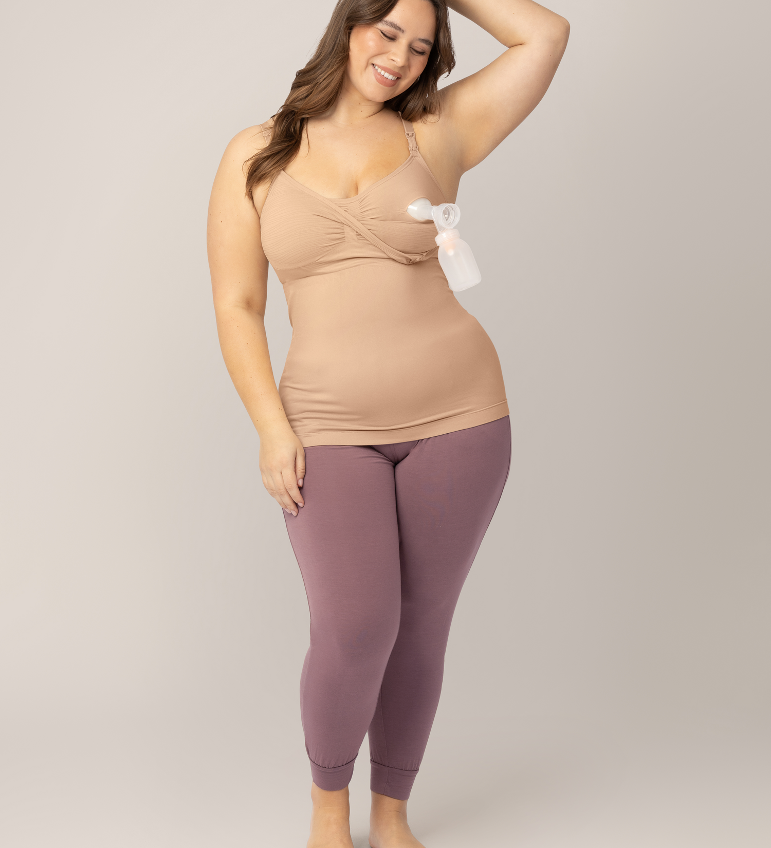 Sublime® Hands-Free Pumping & Nursing Tank | Beige