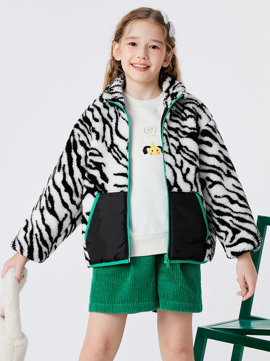 Balabala Kids Windproof Stand Collar Jacket