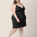 Lucille Maternity & Nursing Nightgown | Black