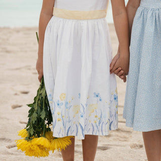 Hope and Henry - Organic Puff Sleeve Sateen Dress