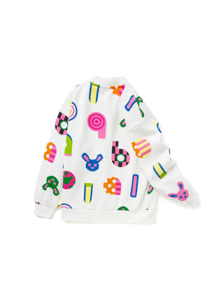 Balabala Kids Girl Pixelated Print Style Long Sleeved Hoodie