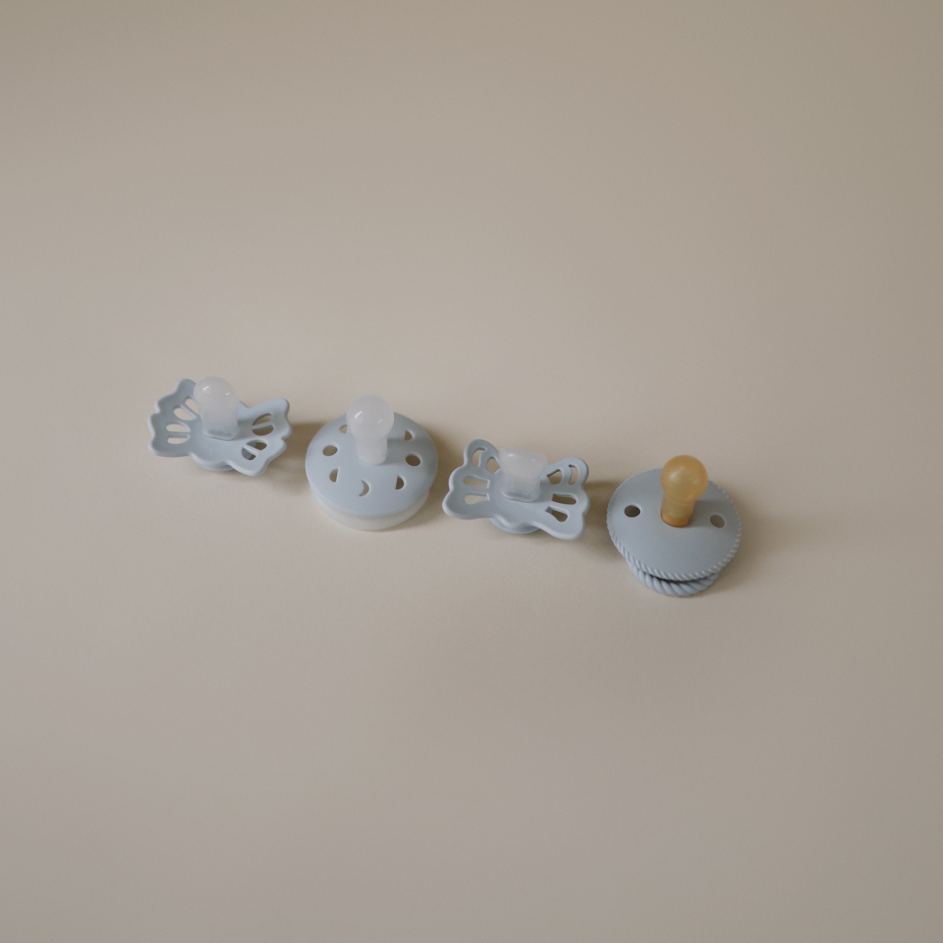 Image of FRIGG Baby's First Pacifier Moonlight Sailing (Powder Blue) 4-Pack