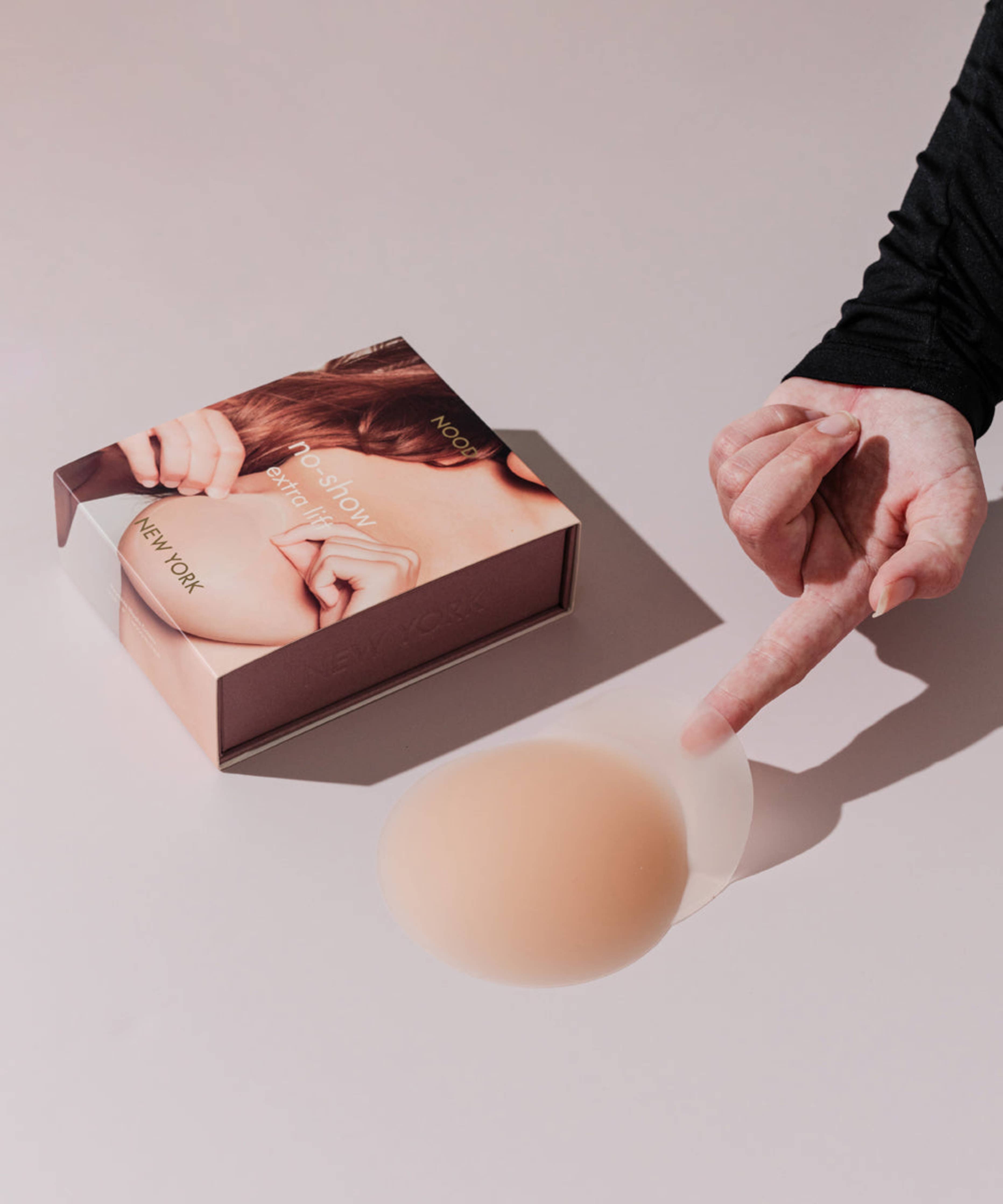 Image of NOOD - No-Show Extra Lift | Reusable Adhesive Lifting Nipple Covers: 4.75in. / No 7 Bronze