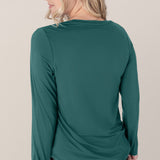 Bamboo Maternity & Nursing Long Sleeve T-shirt | Evergreen