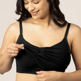 Sublime® Bamboo Hands-Free Pumping Lounge & Sleep Bra | Black