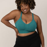 Sublime® Hands-Free Pumping & Nursing Sports Bra | Teal