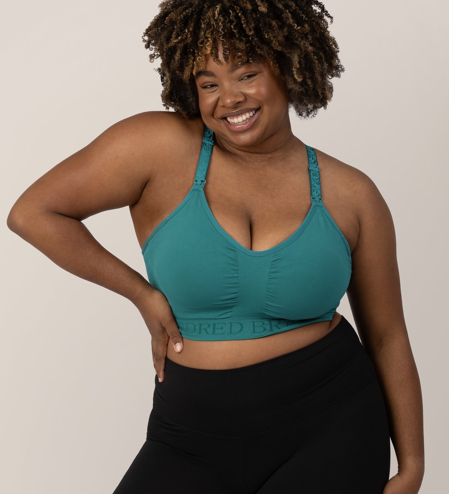 Sublime® Hands-Free Pumping & Nursing Sports Bra | Teal