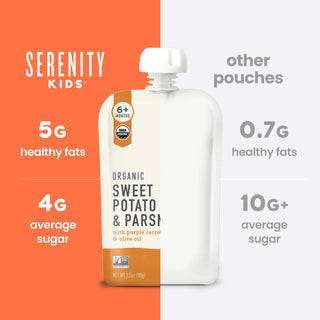 Serenity Kids Organic Sweet Potato & Parsnip with Organic Carrots and Olive Oil Pouch