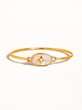 Aileen 18K Gold Vintage Star Shell Bangle