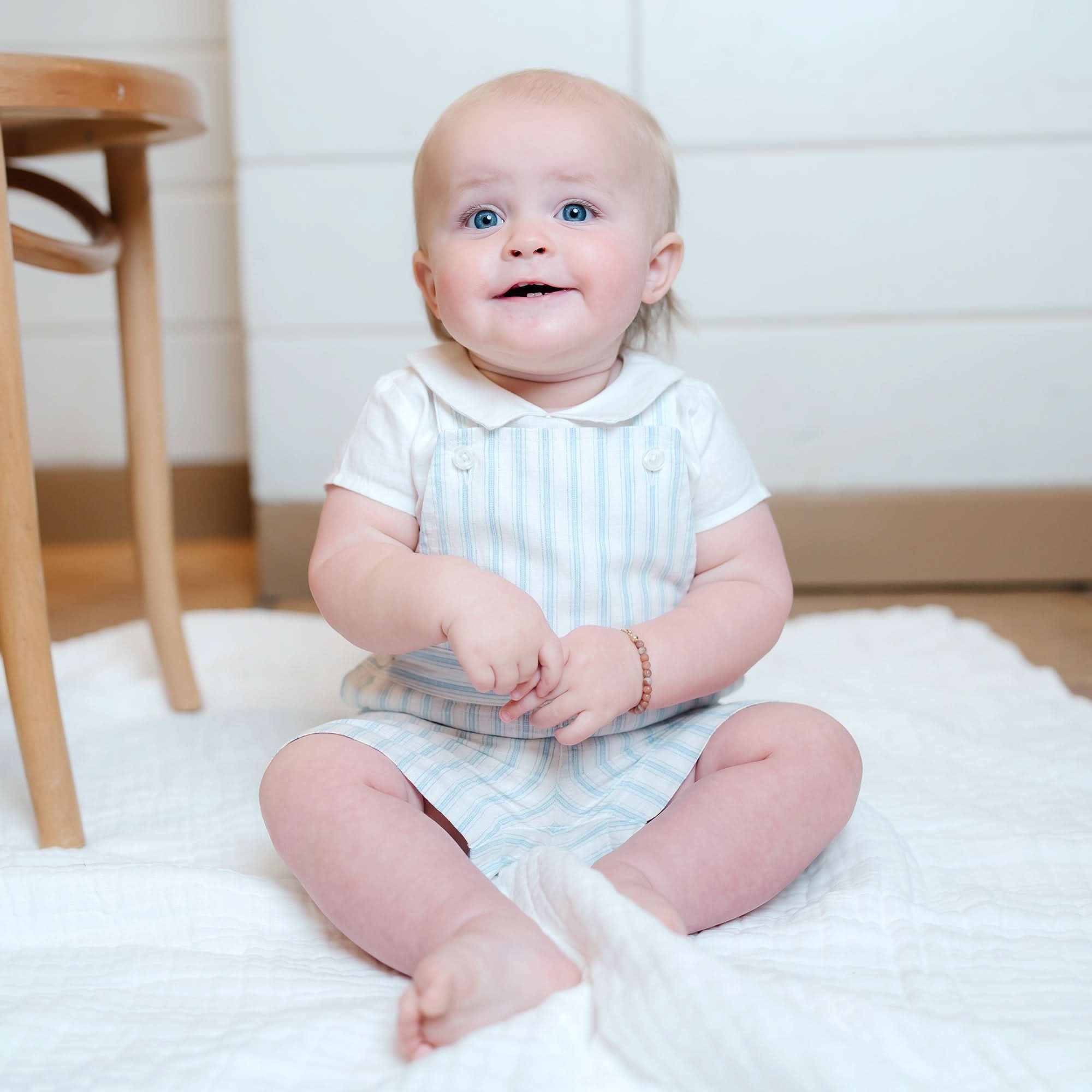 Image of Hope and Henry - Linen Shortie Overall Set